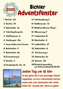 Flyer Adventsfenster 25